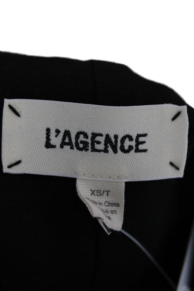 L'Agence Women Animal Print V-Neck Polyester Vest Button Size XS Tall