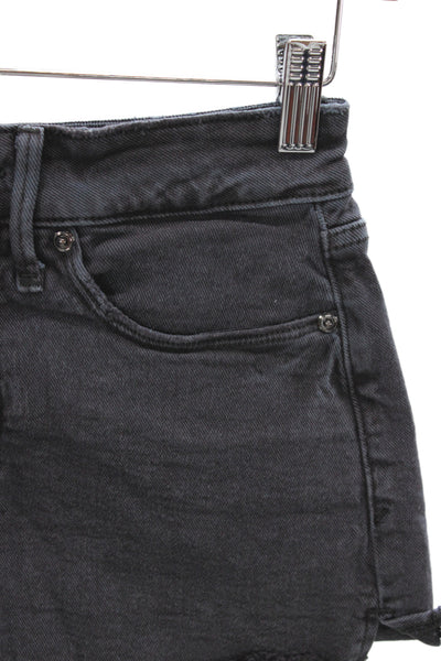 Good American Women Cut-Off Black Shorts Size 00
