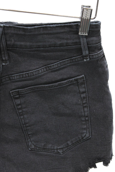 Good American Women Cut-Off Black Shorts Size 00