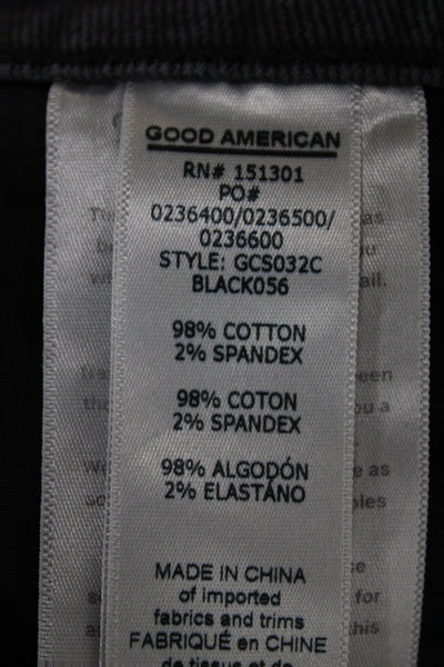 Good American Women Cut-Off Black Shorts Size 00