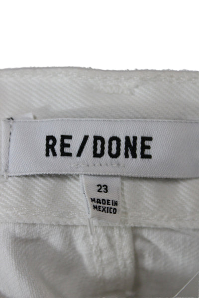 Re/Done Womens Straight Jeans White High Rise Size 23