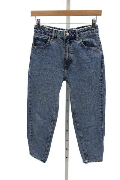 Zara Womens Mom High Rise Blue Jeans Size 2