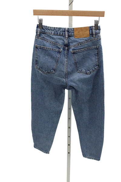 Zara Womens Mom High Rise Blue Jeans Size 2
