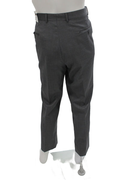 Tommy Hilfiger Mens Gray Worsted Wool Dress Pants 30 Inseam Size L