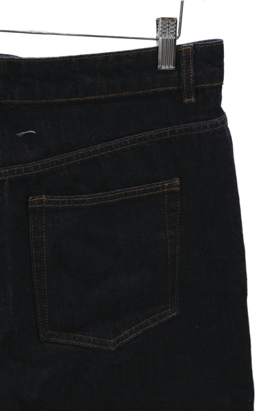Me + Em Women Bermuda Shorts Blue 100% Cotton Button Classic Size 29