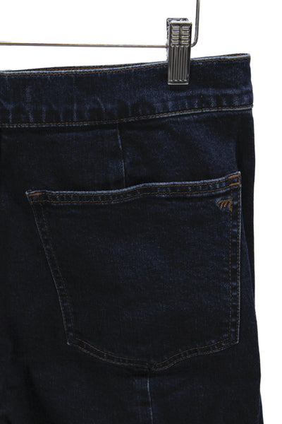 Madewell Womens Wide-Leg Blue Jeans Mid-Rise Button Cotton Size 30