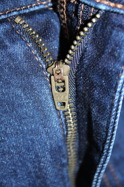 Madewell Womens Wide-Leg Blue Jeans Mid-Rise Button Cotton Size 30