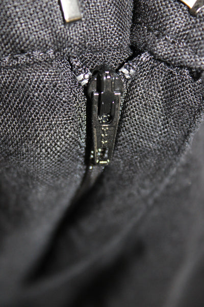 Madewell Women Chino Pants Black 100% Linen Button Front Inseam 28 Size 4
