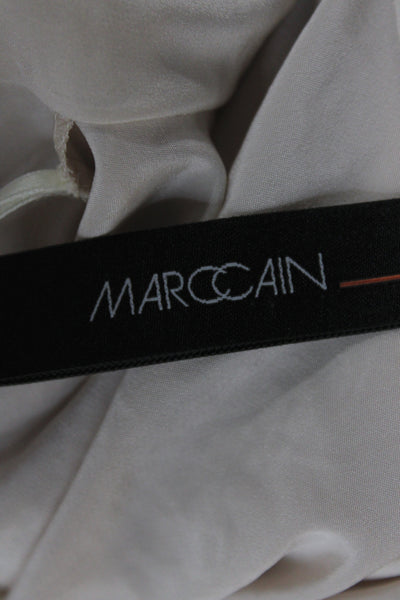 Marccain Women Basic Cowl Neck Blouse Beige Long Sleeve Size 3