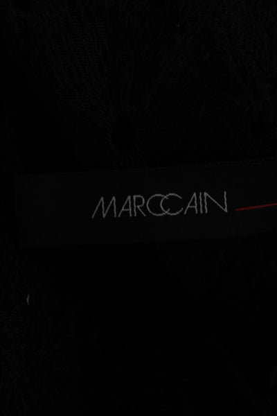 Marccain Women Lace Floral Scoop Neck Sleeveless Camisole Black Pullover Size 3