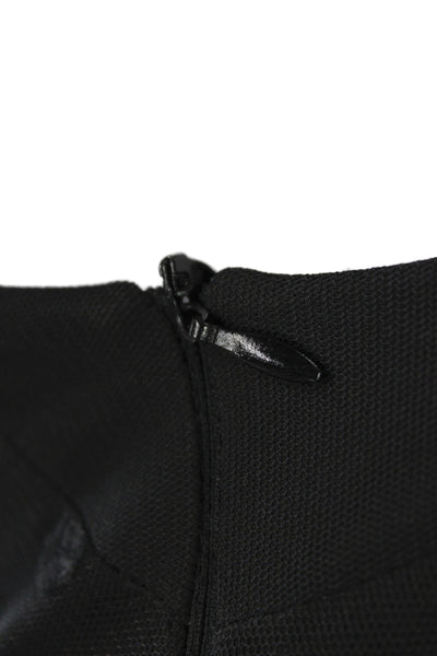 Save The Queen Womens Sheath Black Knee Length Dress Long Sleeve Size L