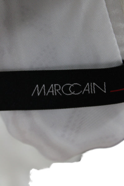 Marccain Womens Sleeveless Shell Sweater A Line Skirt Set White Size 3/5