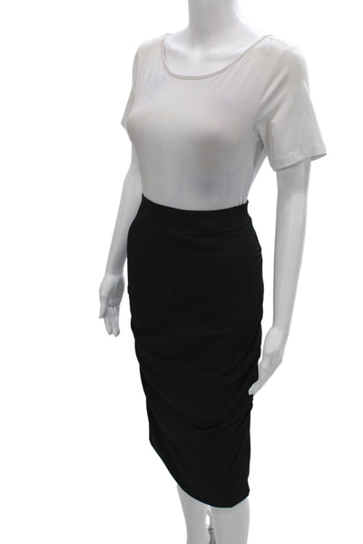 Marccain Women Pencil Skirt Black Knee Length Size 5