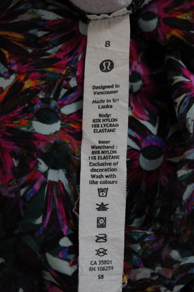 Lululemon Women Ankle Floral Multicolor Leggings Size 8