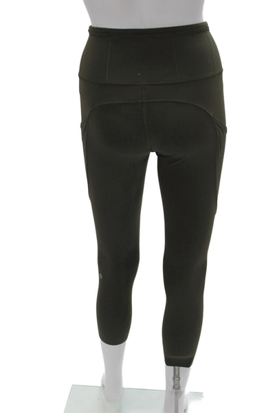 Lululemon Women Cropped Green Leggings Size 6