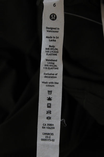 Lululemon Women Cropped Green Leggings Size 6