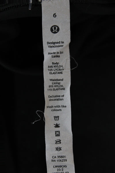 Lululemon Women Capri Leggings Black Athleisure Size 6