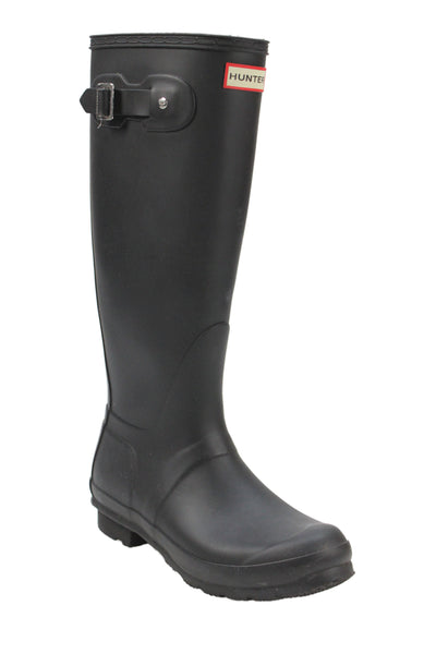Hunter Womens Rubber Knee High Rain Boots Shoes Solid Black Size 7