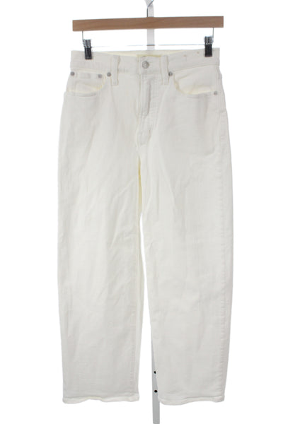 Madewell Womens Cropped White High Rise Cotton Jeans Size 26