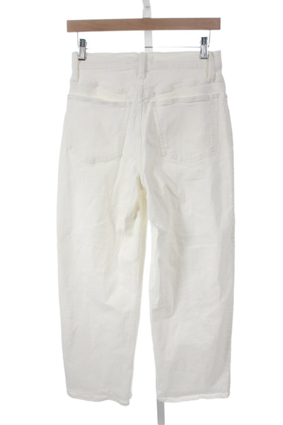 Madewell Womens Cropped White High Rise Cotton Jeans Size 26