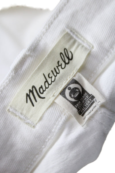 Madewell Womens Cropped White High Rise Cotton Jeans Size 26