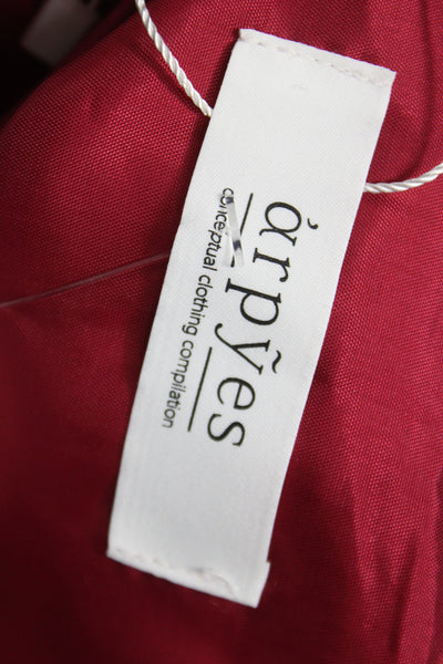 arpyes Women Vest Red Scoop Neck 97% Cotton Sleeveless Size M