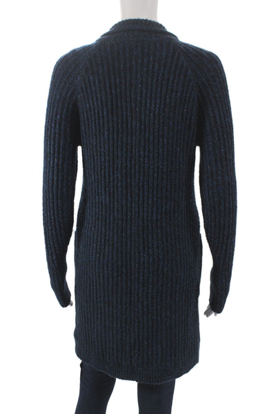 Cabi Women Cardigan Blue Collared Long Sleeve Cotton Size XS