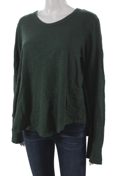Wilt Womens Basic Cotton Crew Neck Long Sleeve T-Shirt Green Size L