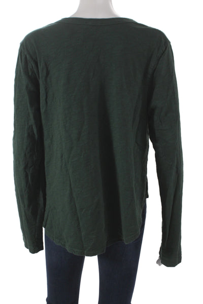 Wilt Womens Basic Cotton Crew Neck Long Sleeve T-Shirt Green Size L