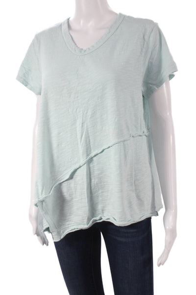 Wilt Women Jersey T-Shirt Green Scoop Neck Short Sleeve Cotton Size L