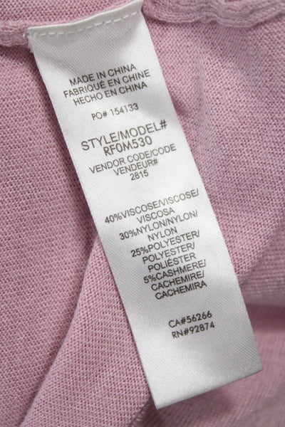 Splendid Womens Pullover Sweater Pink Crewneck Long Sleeve Viscose Size L