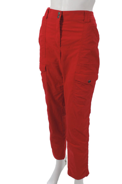 Anatomie Women Cargo Pants Red Button 92% Polyamide Size XL