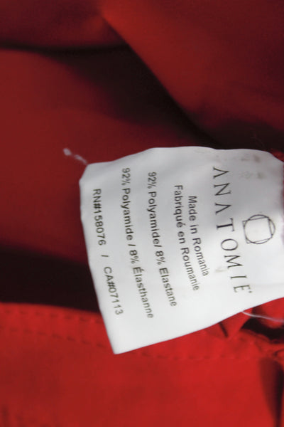 Anatomie Women Cargo Pants Red Button 92% Polyamide Size XL