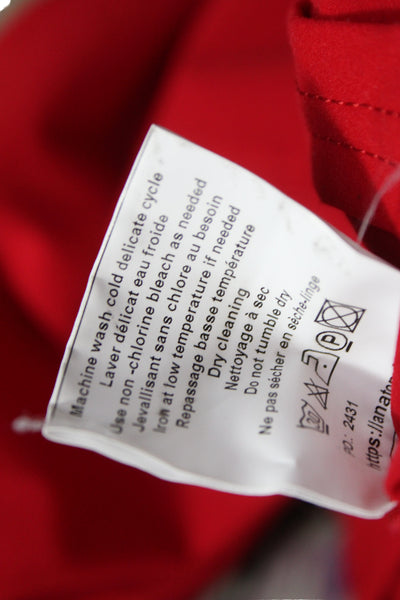 Anatomie Women Cargo Pants Red Button 92% Polyamide Size XL