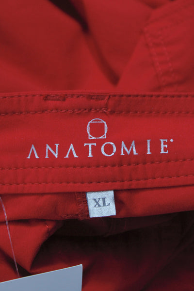 Anatomie Women Cargo Pants Red Button 92% Polyamide Size XL