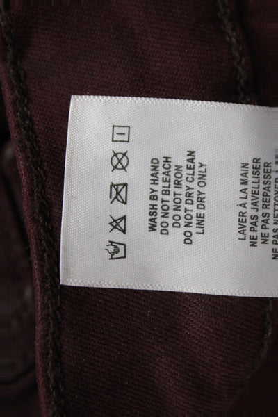 DL1961 Women Purple Skinny Jeans Mid Rise Cotton Blend Inseam 27 Size 32