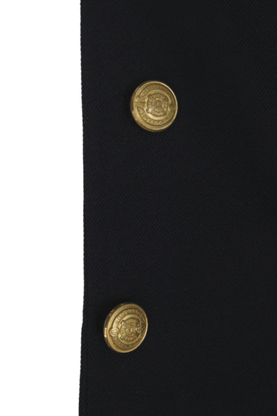 Yves Saint Laurent Mens Wool Blazer Blue Solid Size 38