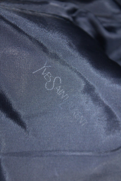 Yves Saint Laurent Mens Wool Blazer Blue Solid Size 38
