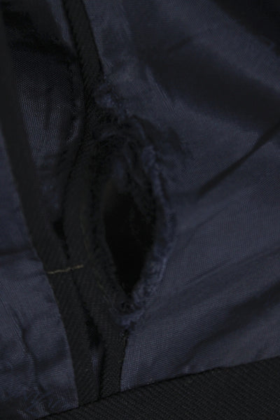 Yves Saint Laurent Mens Wool Blazer Blue Solid Size 38