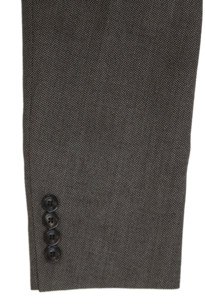 Hickey Mens Brown Worsted Wool Classic Blazer Size 40