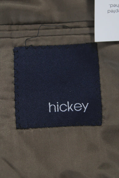 Hickey Mens Brown Worsted Wool Classic Blazer Size 40