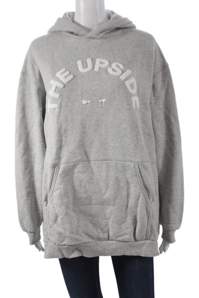 The Upside Women Pullover Gray 100% Organic Cotton Athleisure Size S