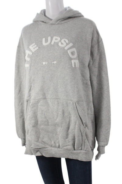 The Upside Women Pullover Gray 100% Organic Cotton Athleisure Size S
