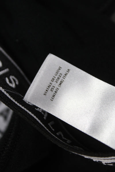 Balmain Womens Cotton Logo Band Scoop Neck Sports Bra Black Size 36