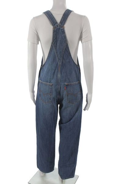Levi's Women Blue Cotton Square Neck Sleeveless Overall One-Piece Size XS