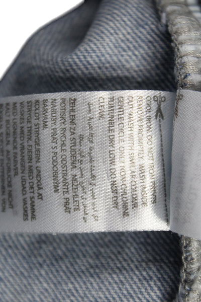 Edikted Womens Wide-Leg High Rise Blue 100% Cotton Jeans Size M