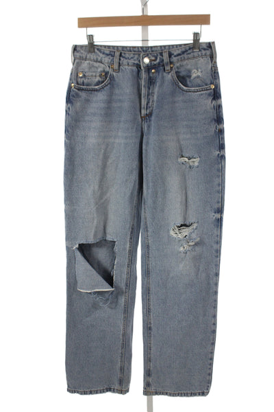 Ser.O.Ya Womens Straight Blue Jeans 100% Cotton High Rise Size 24
