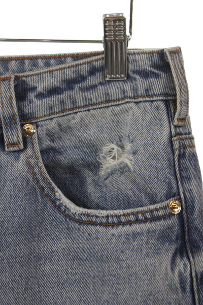 Ser.O.Ya Womens Straight Blue Jeans 100% Cotton High Rise Size 24