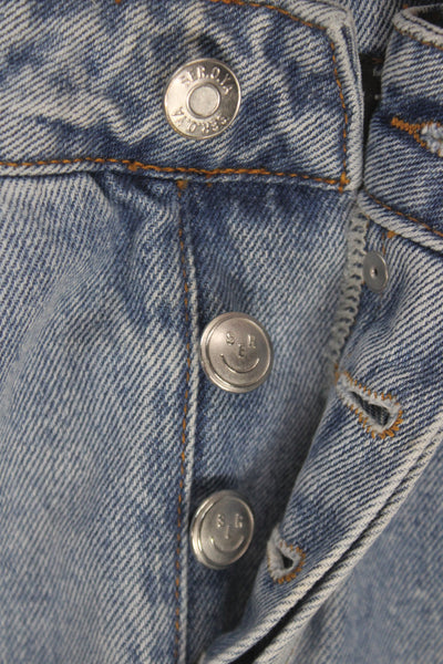 Ser.O.Ya Womens Straight Blue Jeans 100% Cotton High Rise Size 24