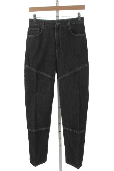 Ksubi Mens Tapered Jeans Black Cotton High Rise 30 Inseam Size 26